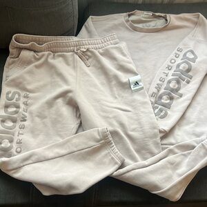 Adidas Sportswear Matching Sweatsuit. Dusty Pink Oversized